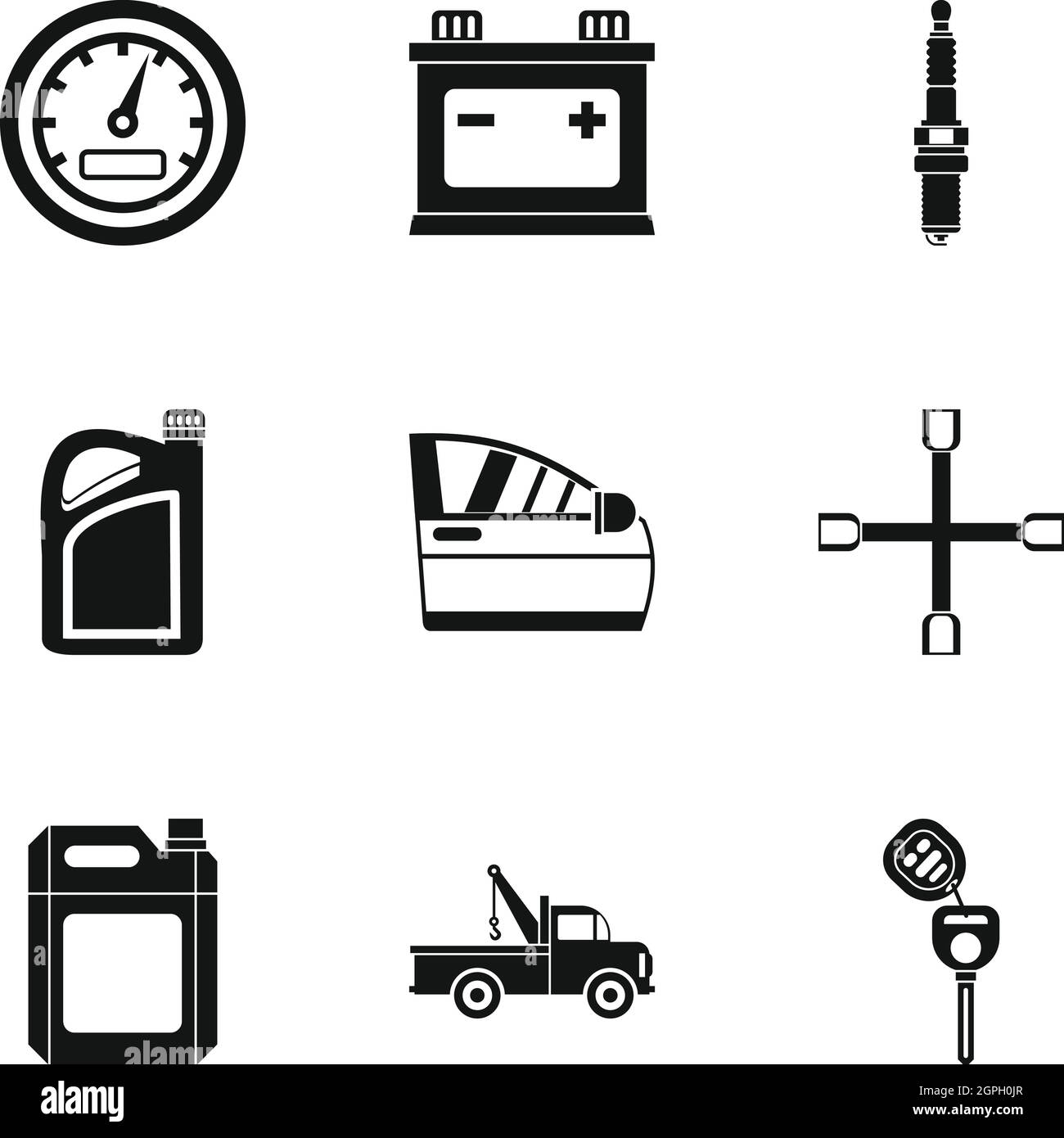 Renovation for machine icons set, simple style Stock Vector Image & Art ...