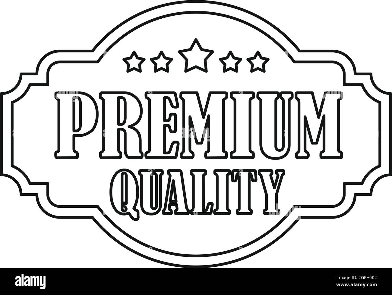 Premium quality label with stars icon Stock Vector