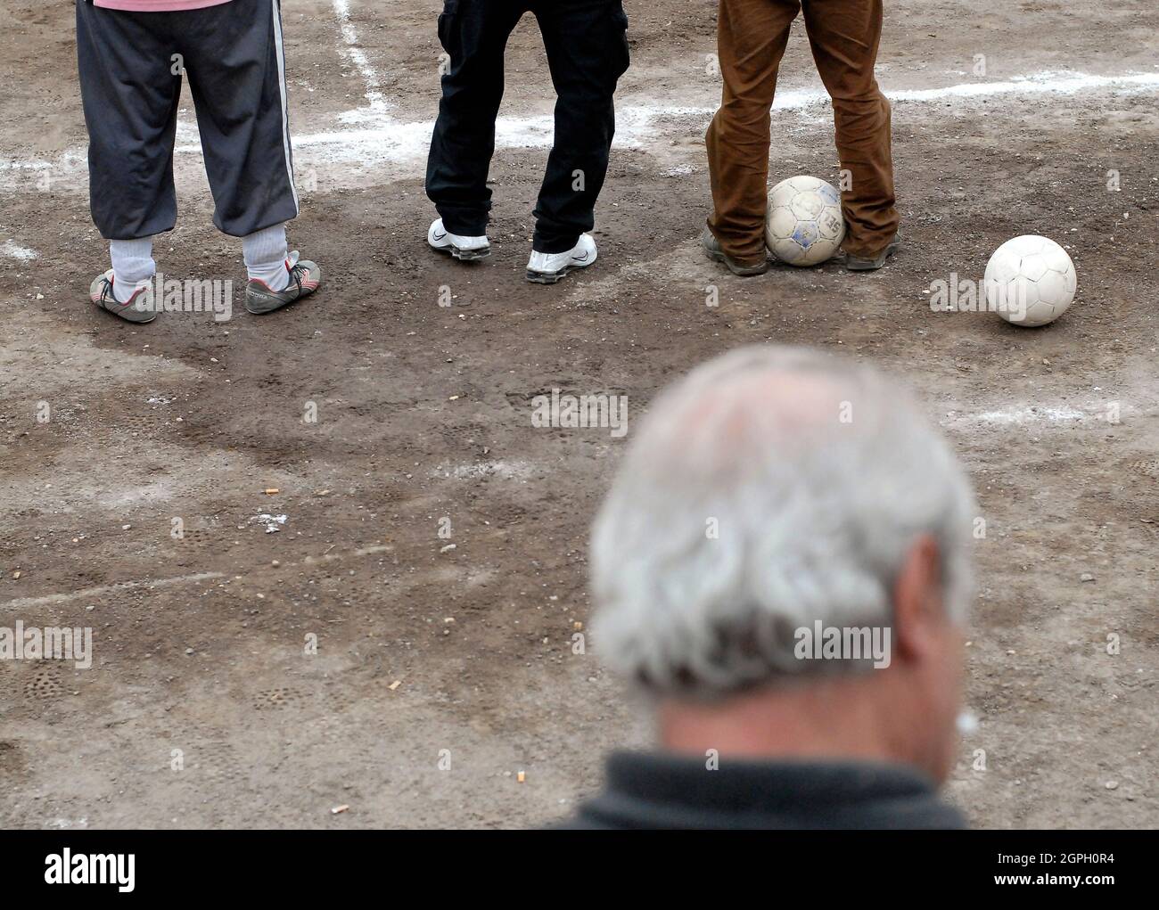 Rome, Italy, 28/03/2009: Quarter-finals of the tournment Palio of Roma for the Inter-nati, the soccer team formed by inmates of penal section of the prison of Rebibbia. © Andrea Sabbadini Stock Photo