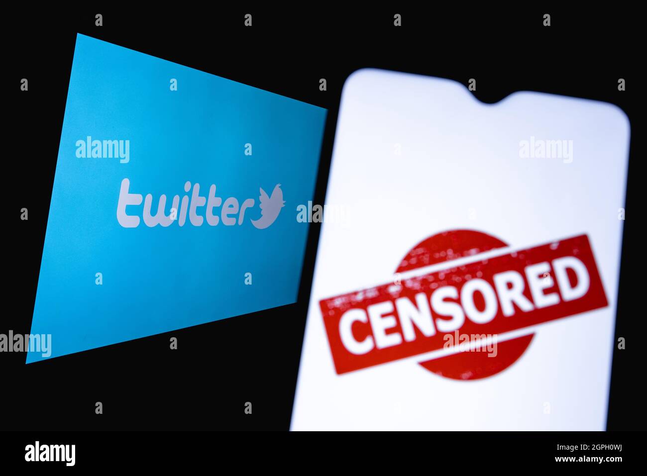 The photo illustrates the use of censorship in the social network