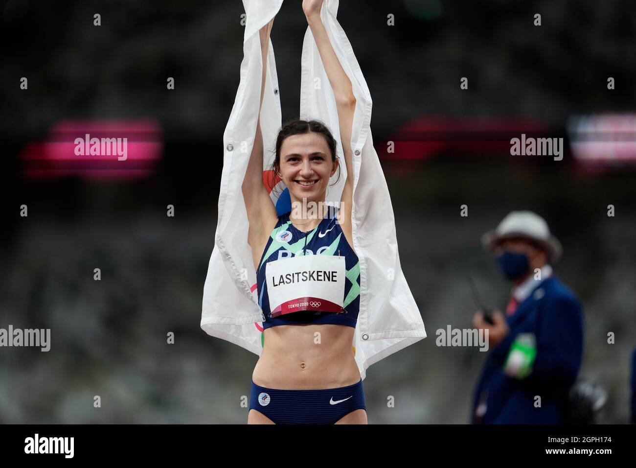 Mariya Lasitskene participating in the high jump at the Tokyo 2020 Olympic Games Stock Photo Alamy
