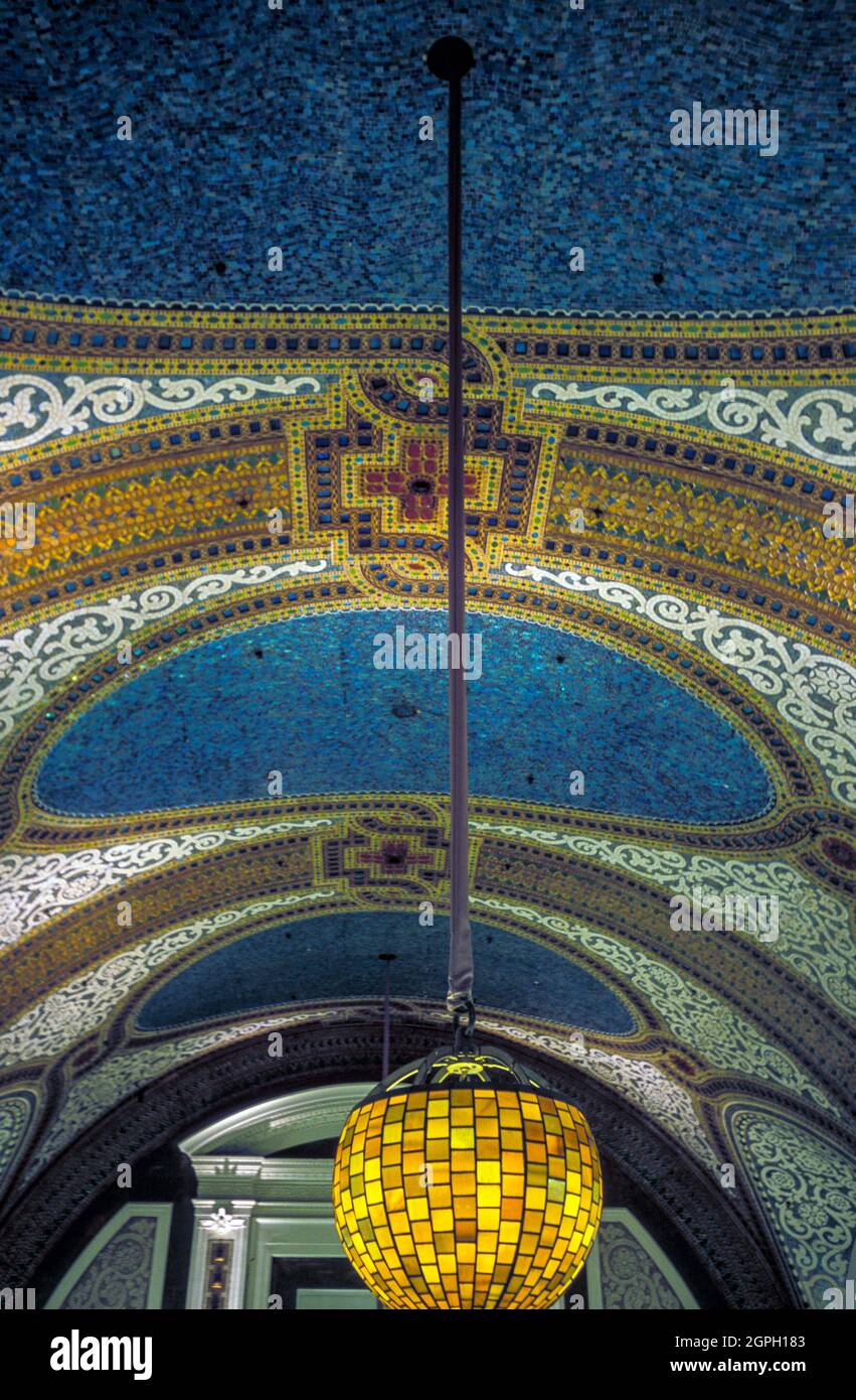 Ceiling of the Chicago Cultural Center. Preston Bradley Hall. The