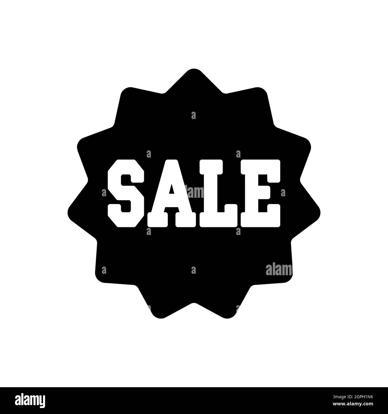 Sale tag glyph icon. E-commerce sign Stock Vector