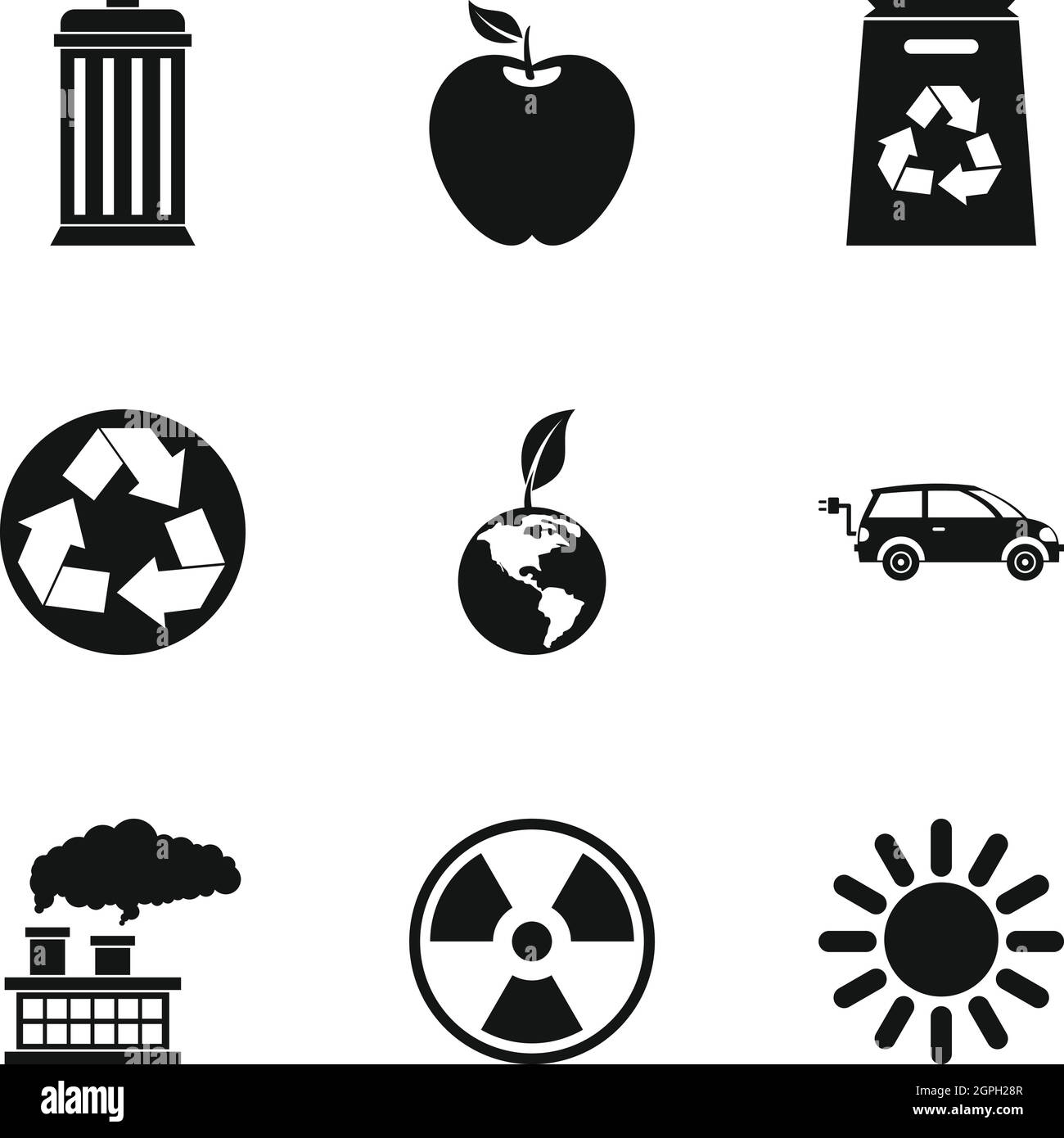 Conservation icons set, simple style Stock Vector Image & Art - Alamy