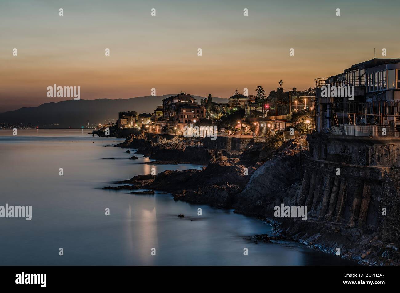 The beach of nervi village hi-res stock photography and images - Alamy
