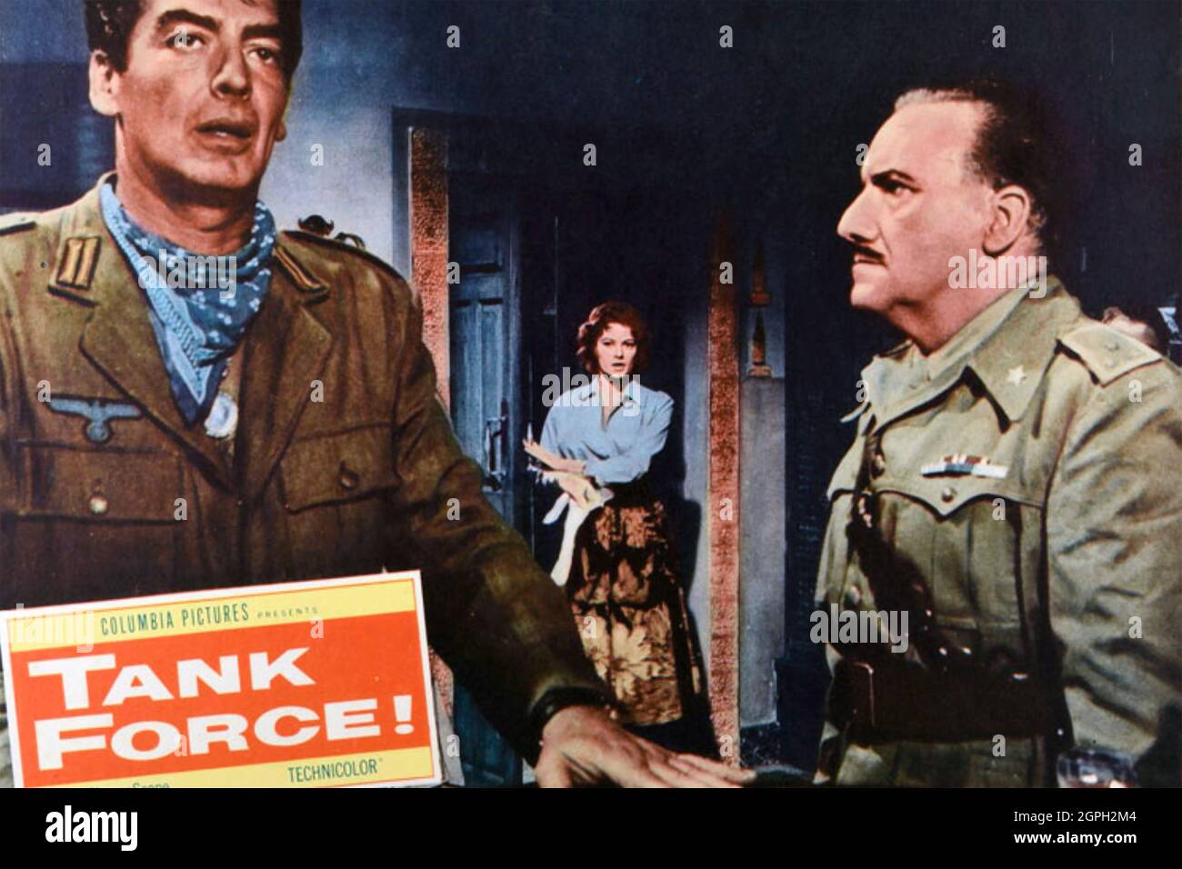 TANK FORCE aka NO TIME TO DIE 1958 Columbia Pictures film with Victor Mature at left, Anne