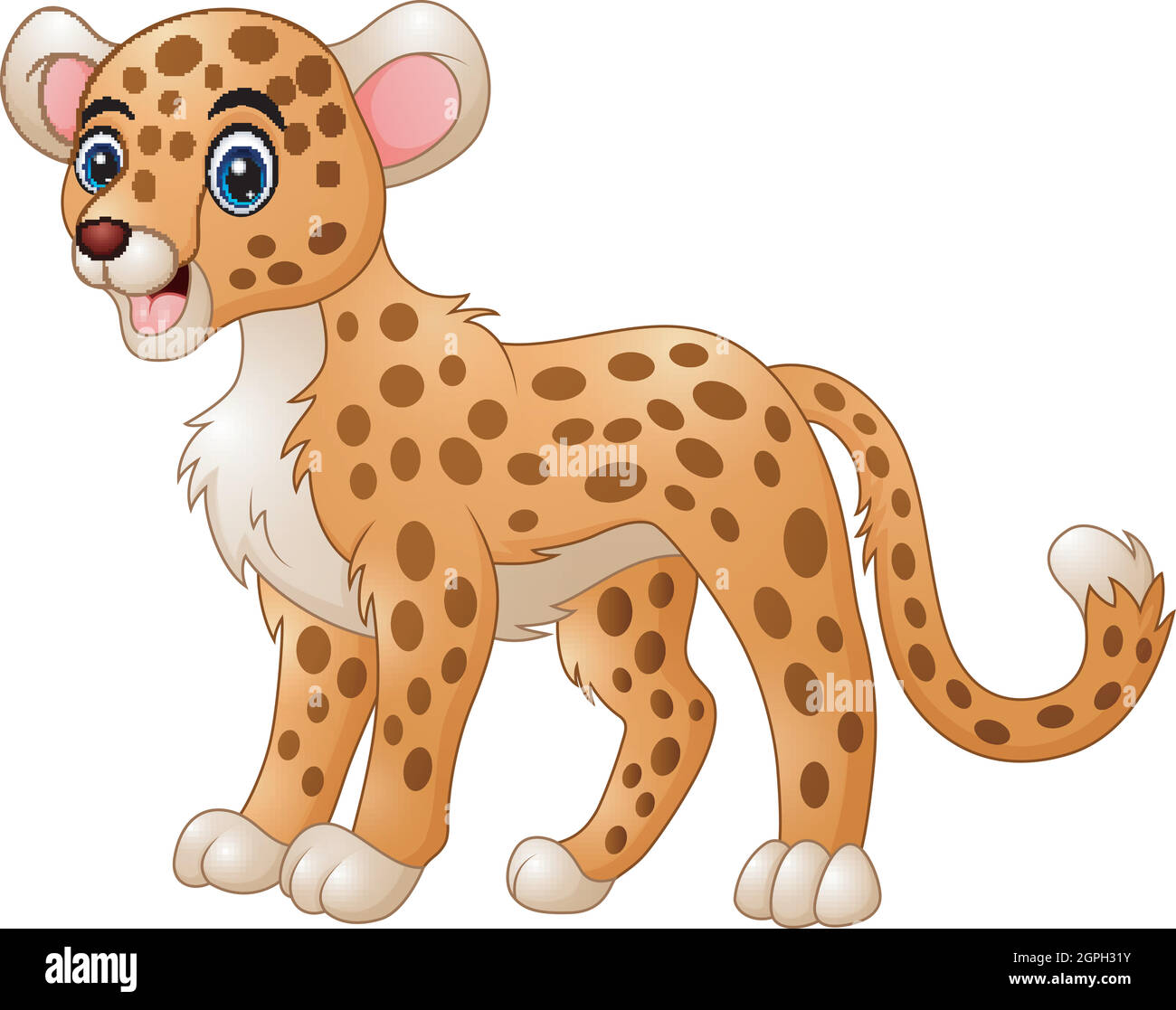 Cute cheetah cartoon Stock Vector Image & Art - Alamy