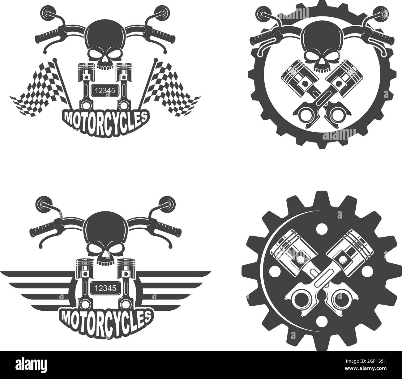 custom motorcycle vector illustration design Stock Vector