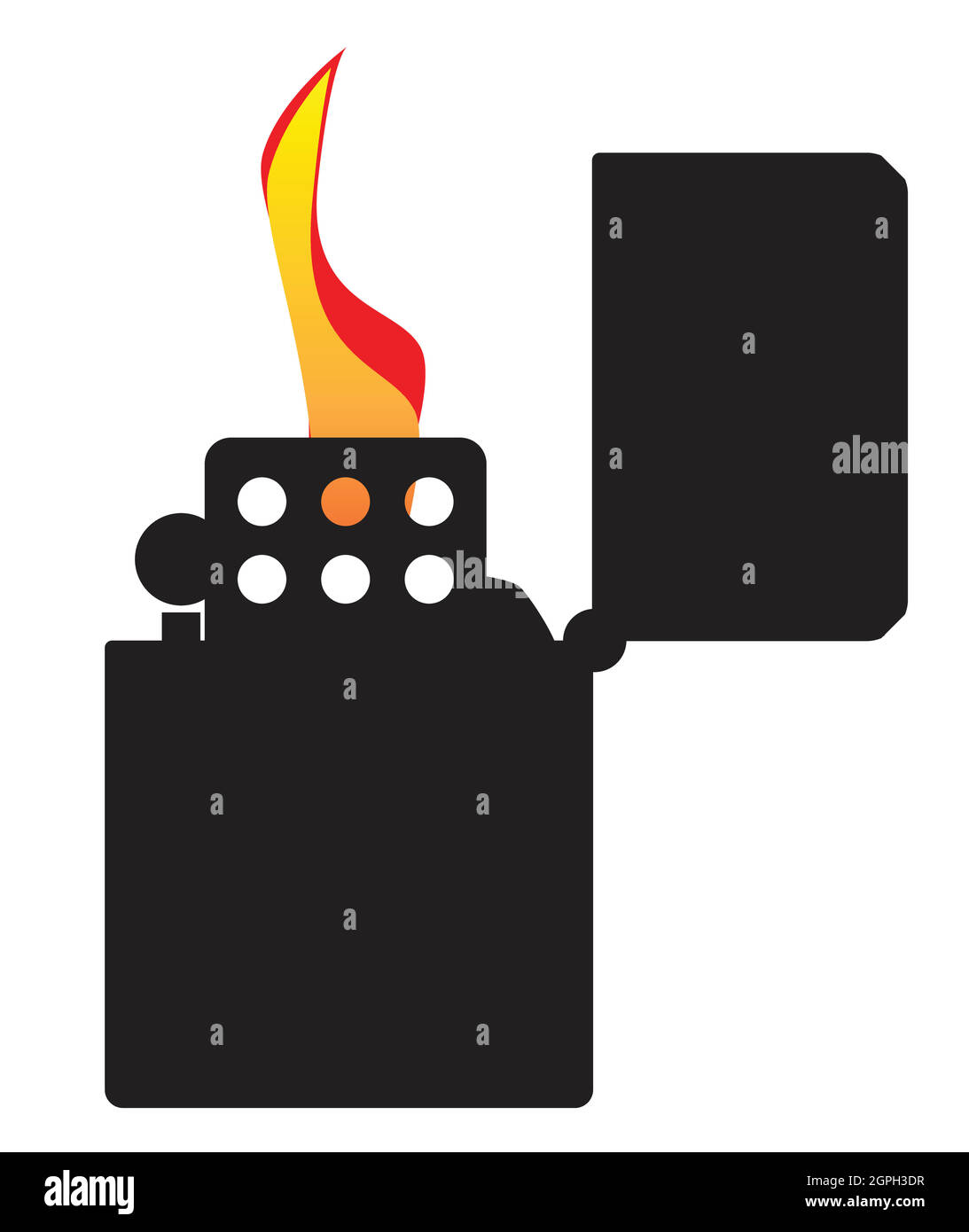 Lit cigarette lighter Stock Vector Images