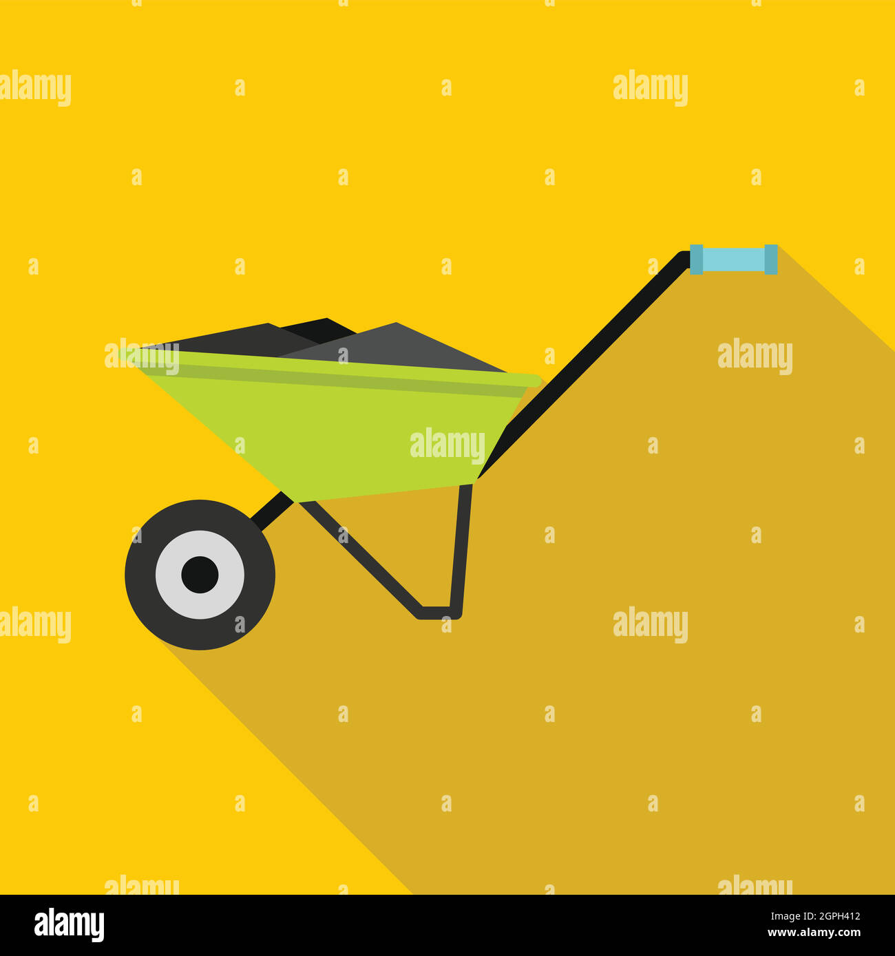 Wheelbarrow icon, flat style Stock Vector Image & Art Alamy