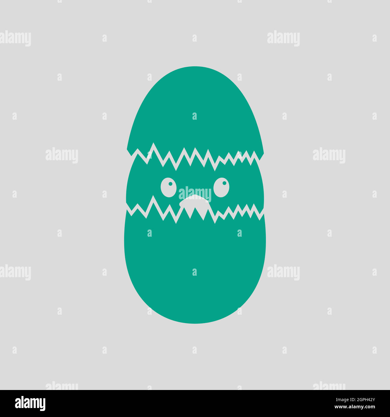 Easter Chicken In Egg Icon Stock Vector