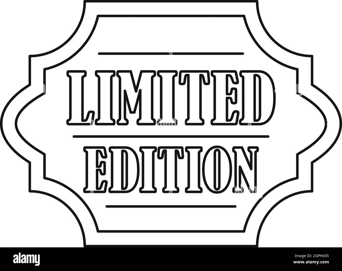 Limited edition label icon, outline style Stock Vector