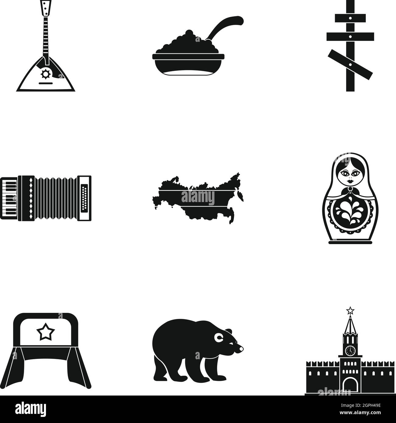 Russia icons set, simple style Stock Vector Image & Art - Alamy
