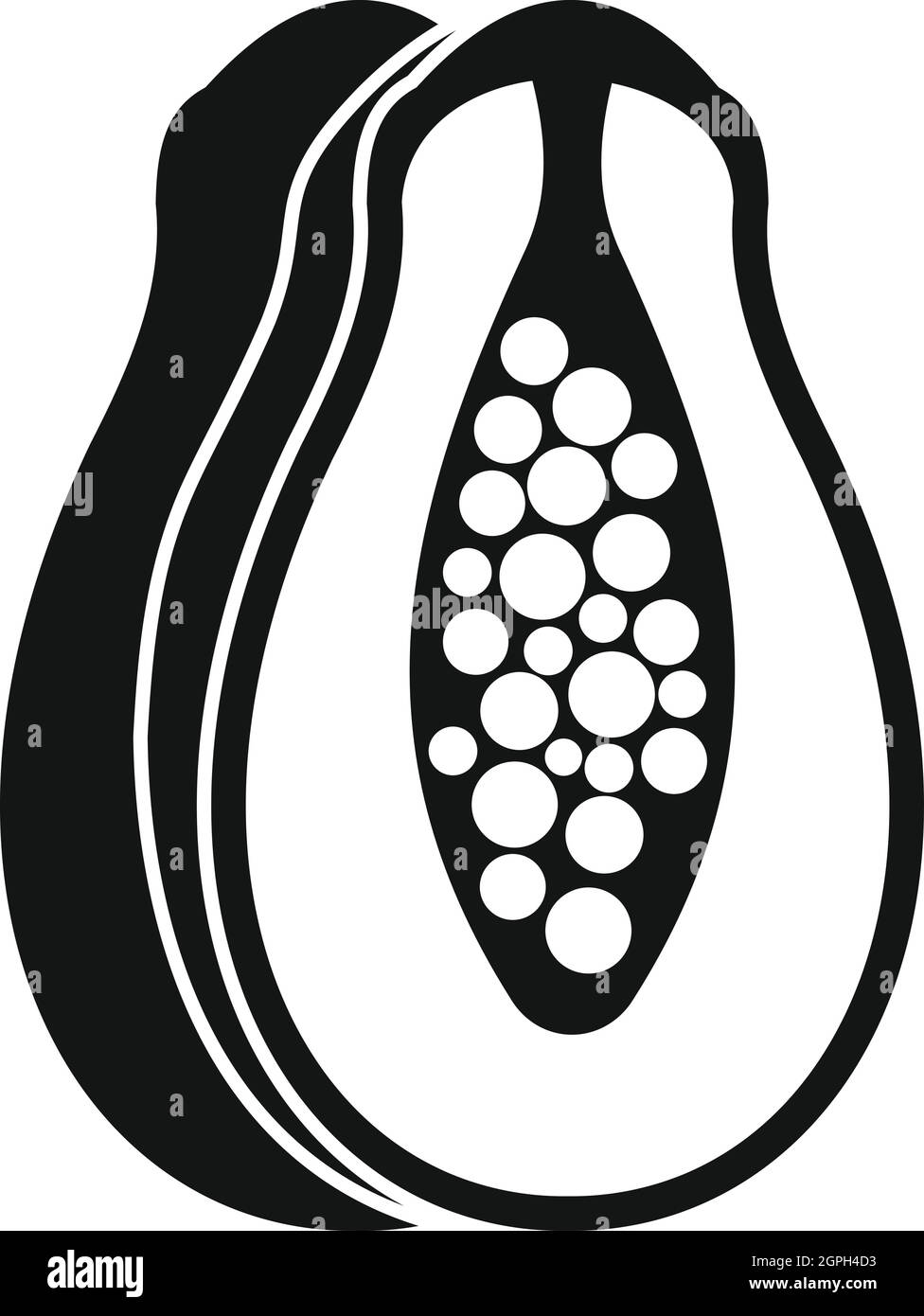 Papaya icon, simple style Stock Vector