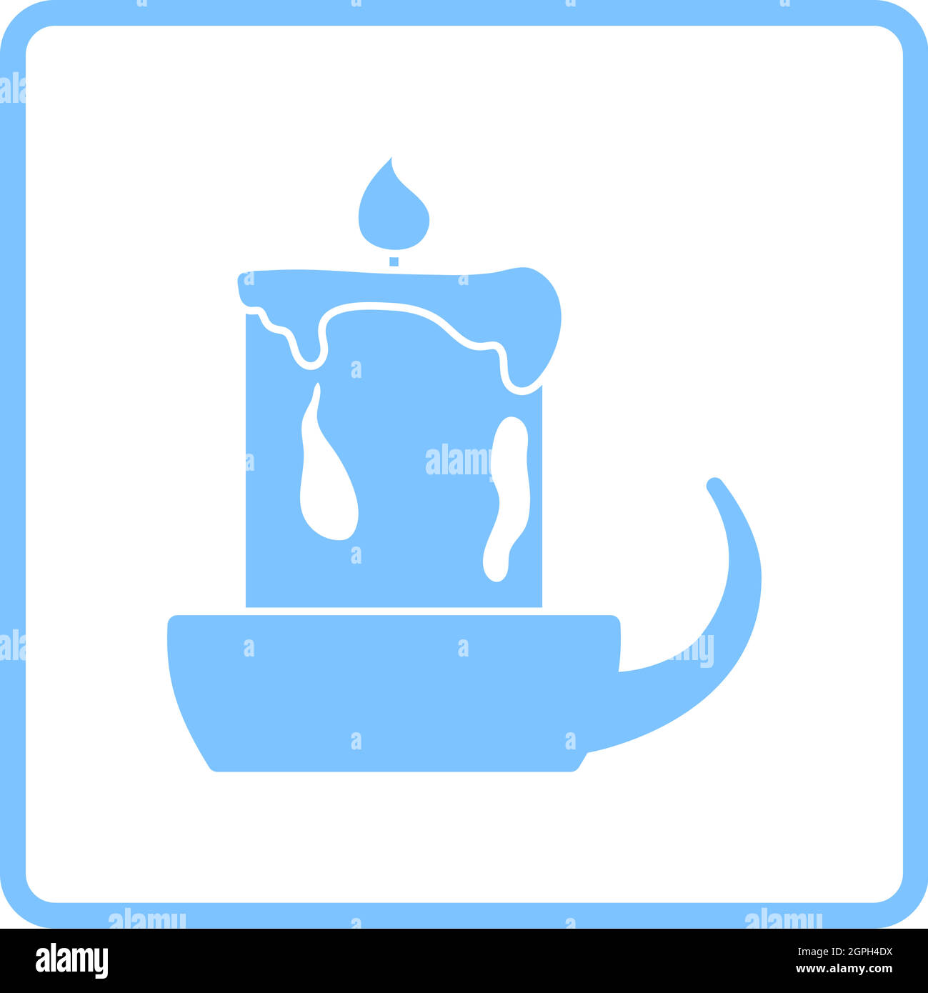 Candle In Candlestick Icon Stock Vector