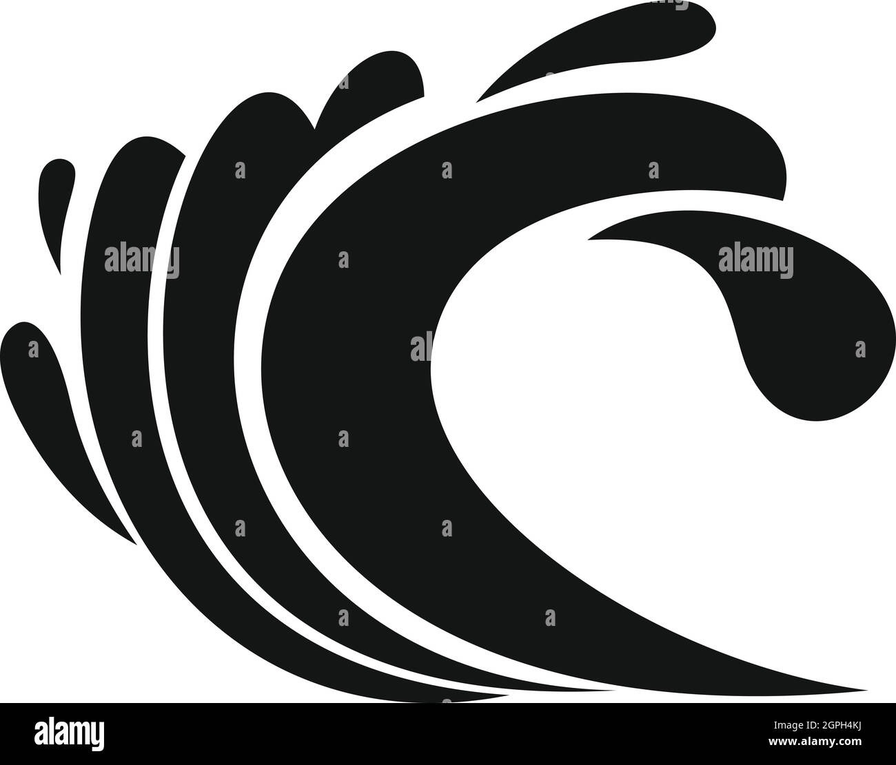 Wave icon, simple style Stock Vector Image & Art - Alamy