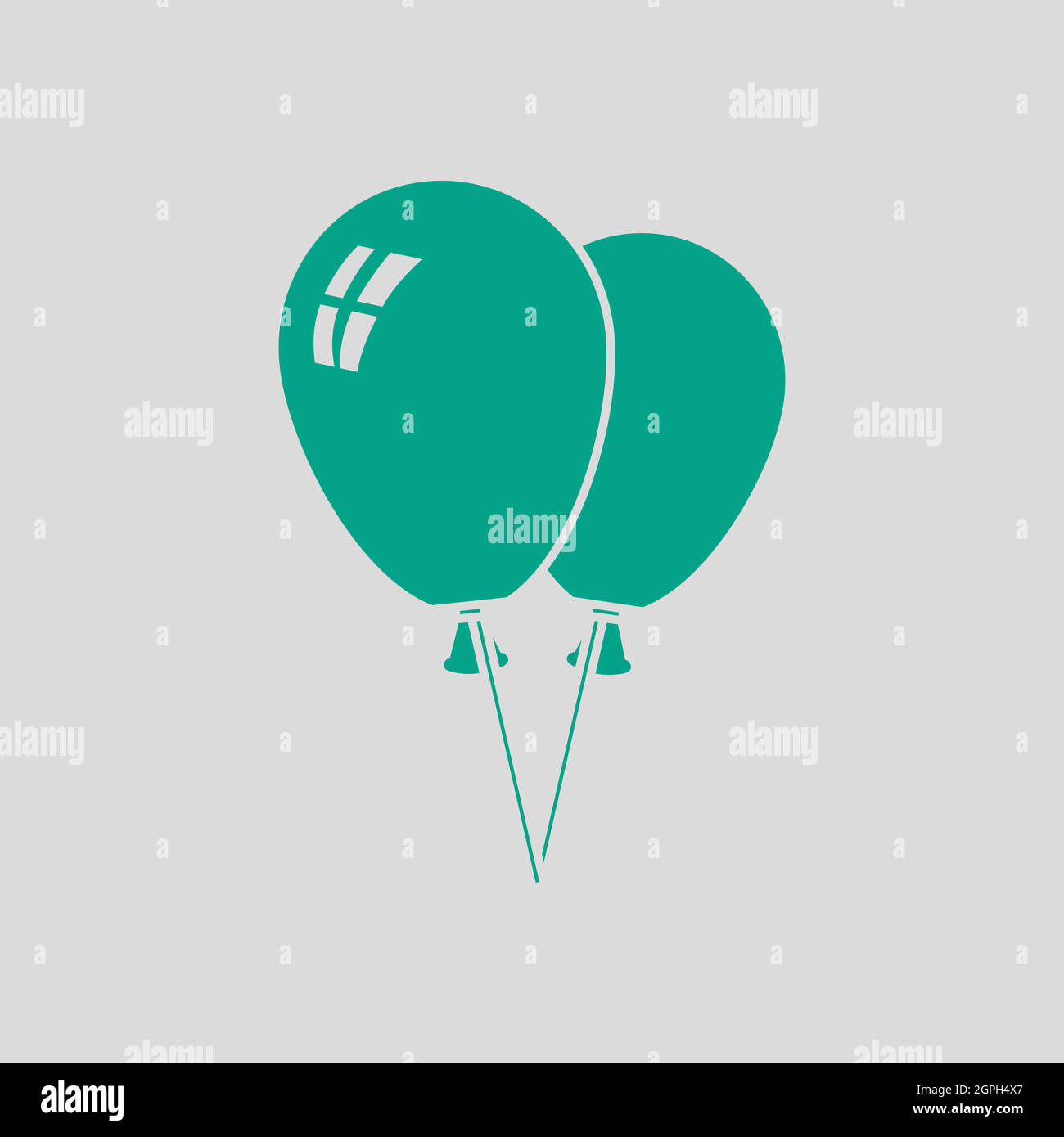 Two Balloons Icon Stock Vector
