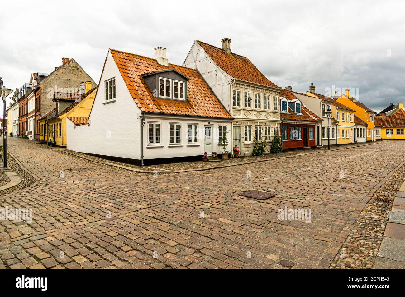 H C Andersen Residential Area In The Old Town Of Odense Denmark Stock Photo Alamy