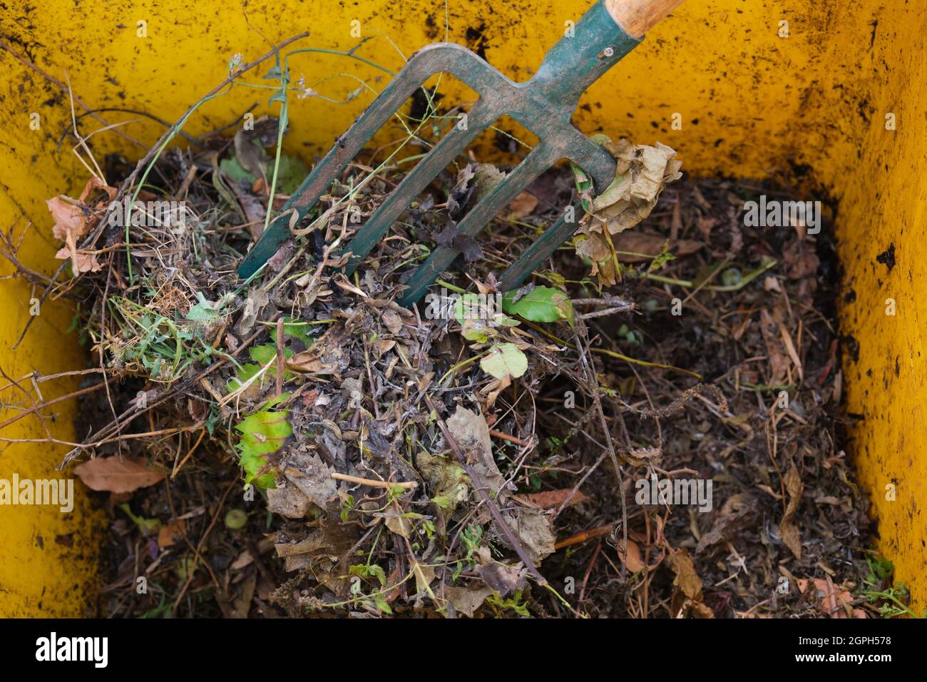 Bio waste turning compost hi-res stock photography and images - Alamy