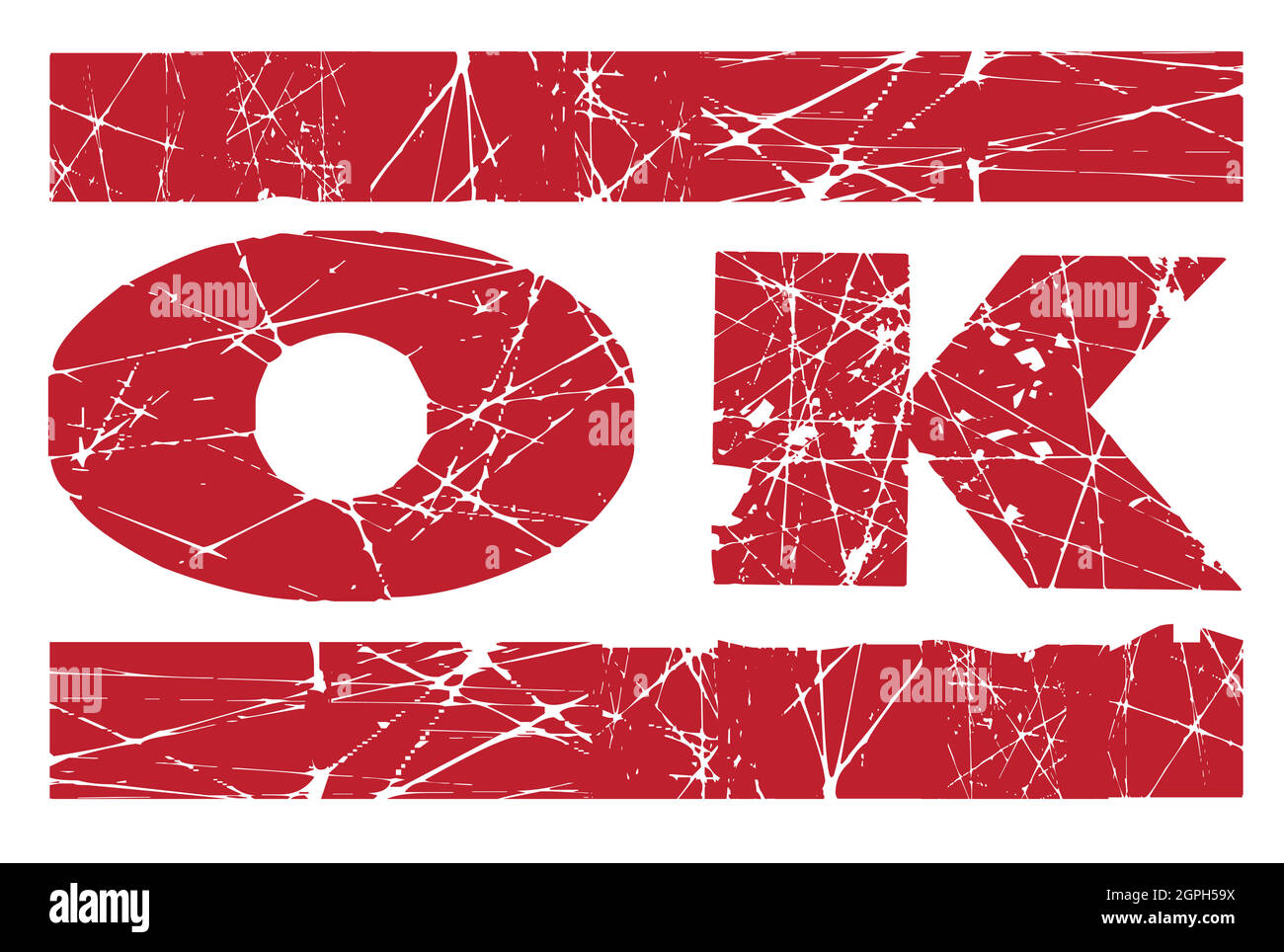 OK Red Ink Stamp Stock Vector Image & Art Alamy