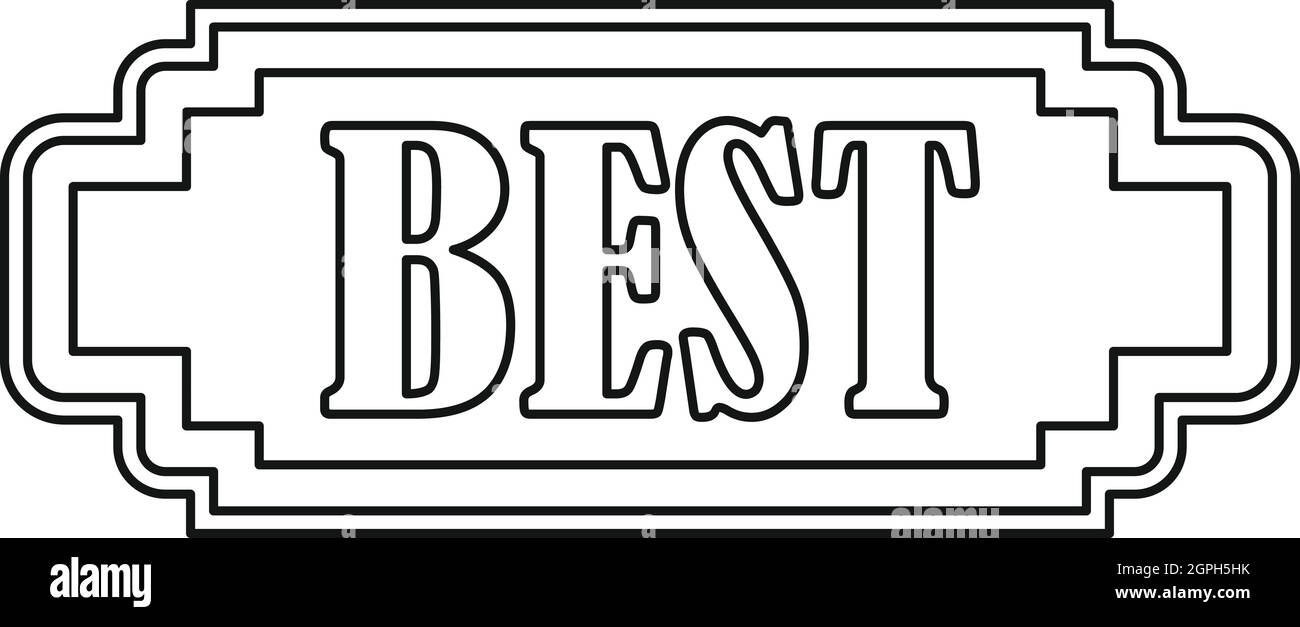 Best rectangle label icon, outline style Stock Vector Image & Art - Alamy