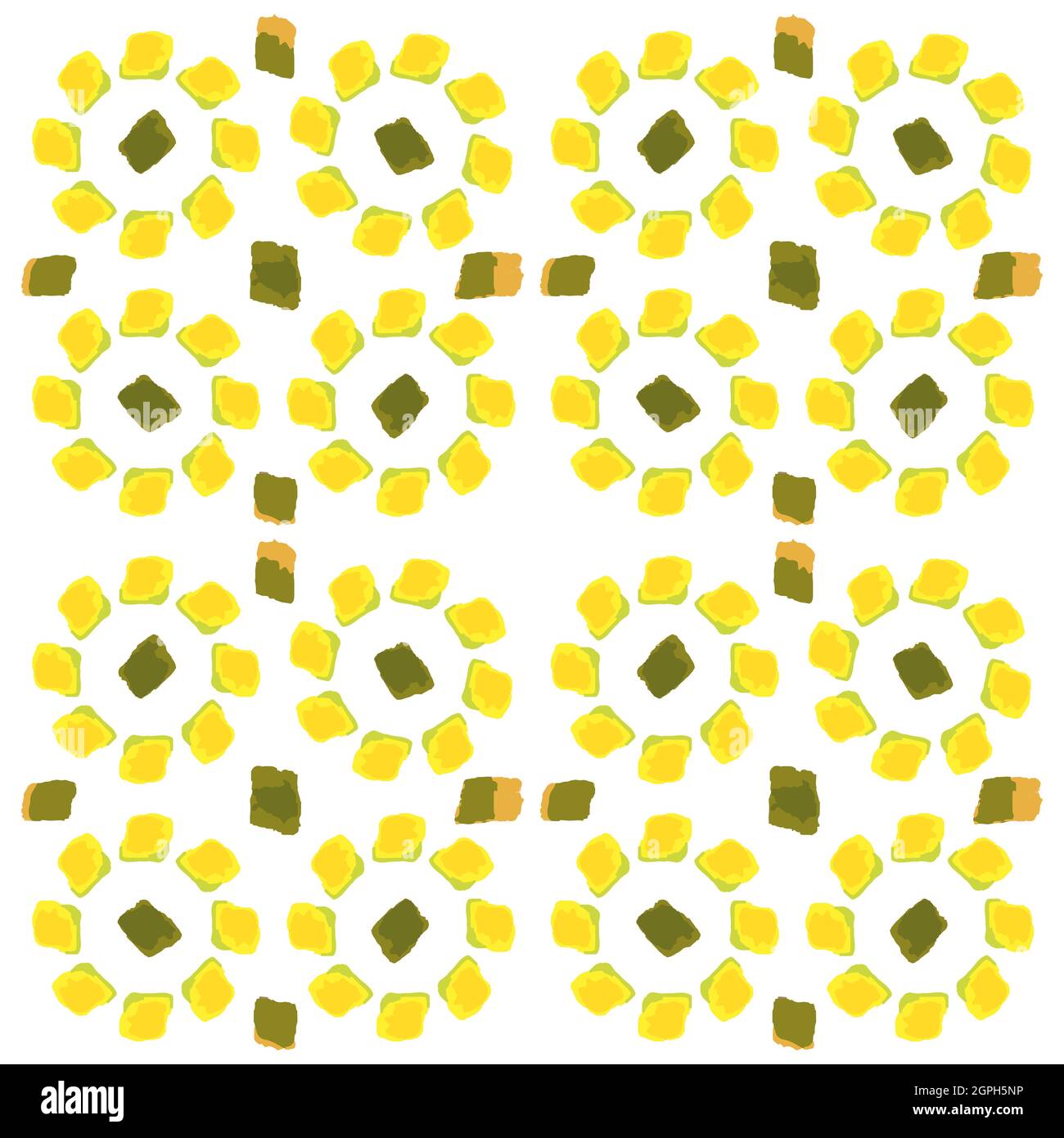 Background pattern with golden geometric pattern. Design for tiles Stock Vector
