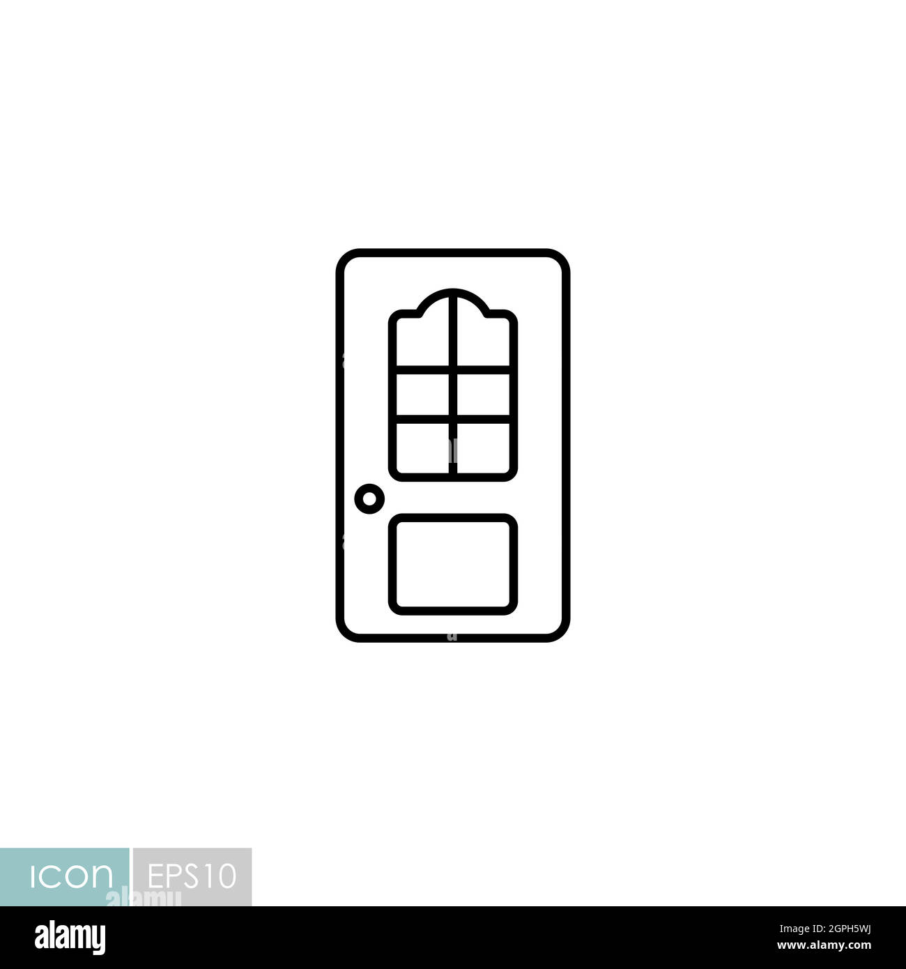 Interroom door vector flat icon Stock Vector