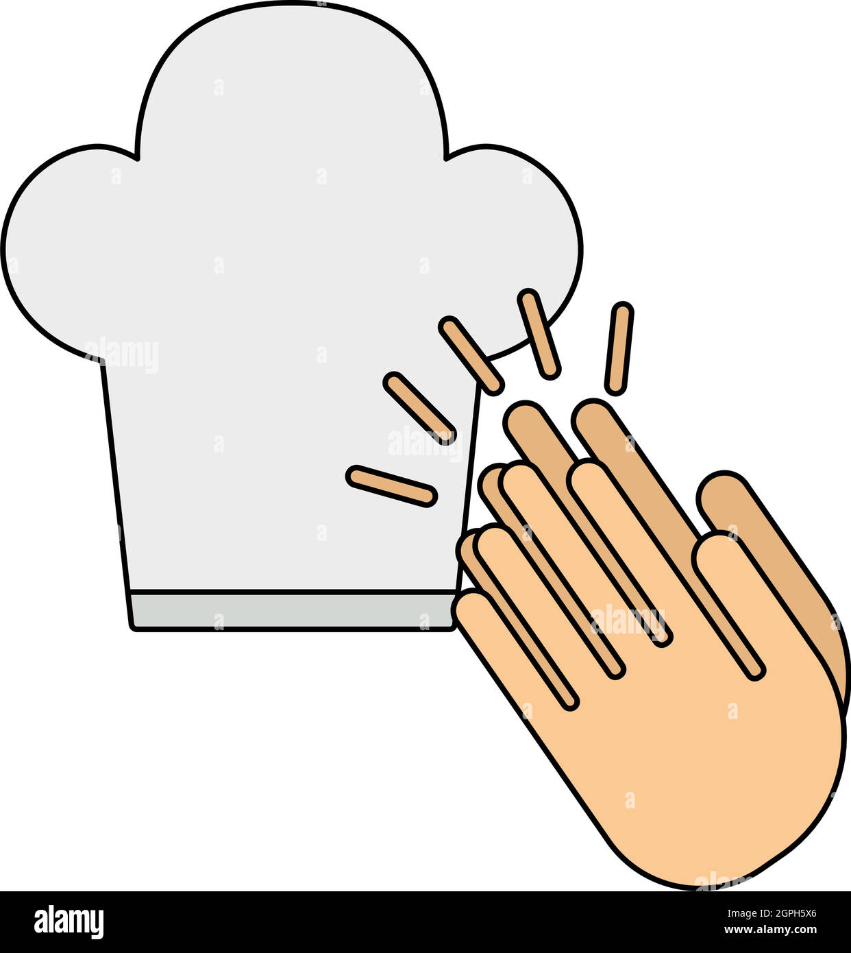 Clapping Palms To Toque Icon Stock Vector
