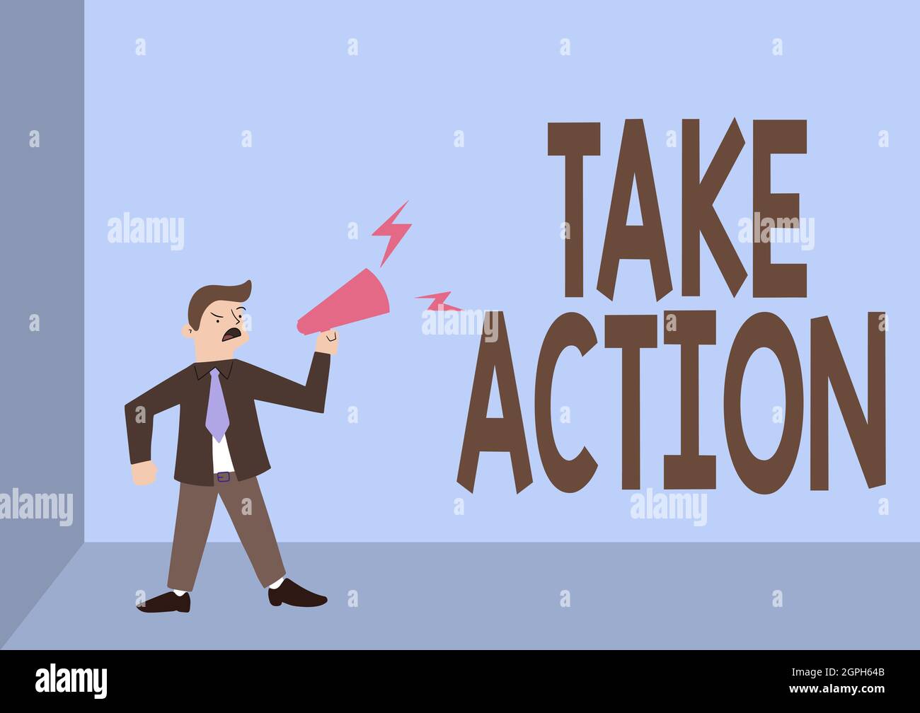 Writing displaying text Take Action. Business showcase do something ...