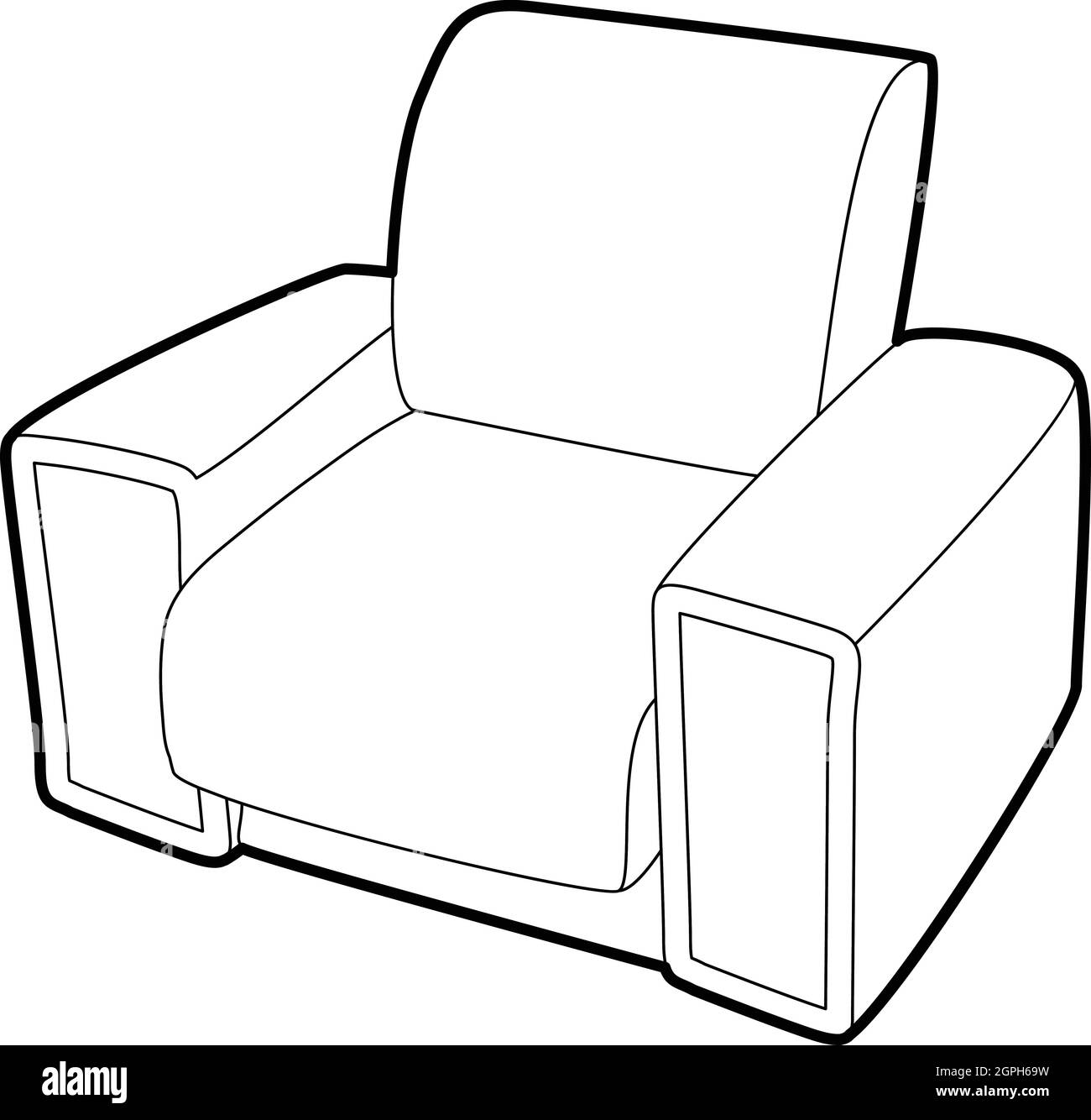 Armchair icon, isometric 3d style Stock Vector Image & Art Alamy