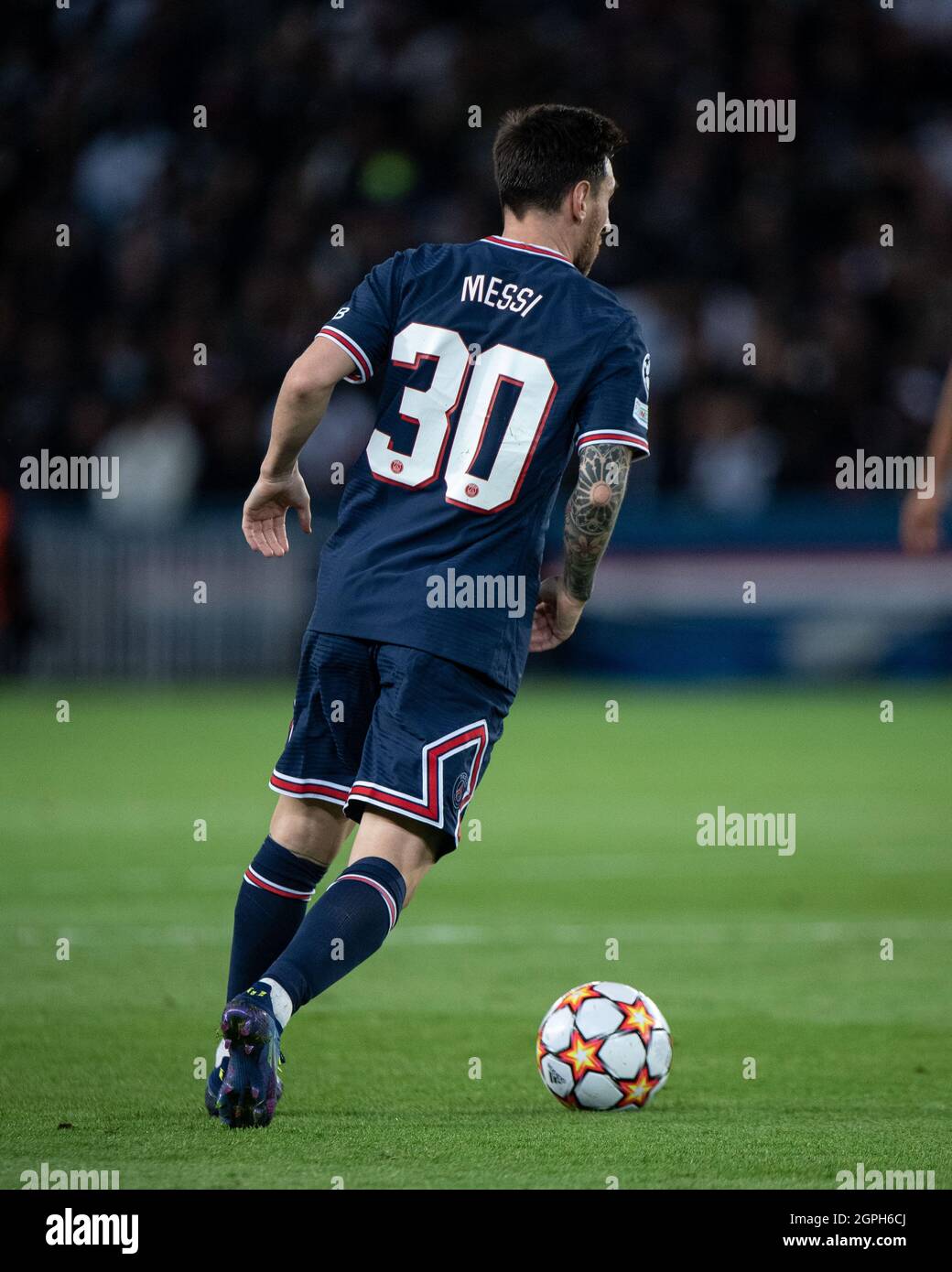 Lionel Messi of Paris Saint-Germain during the UEFA Champions ...
