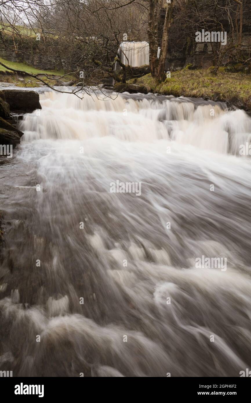East Gill Force waterfalls near Keld, in the Yorkshire Dales Stock Photo