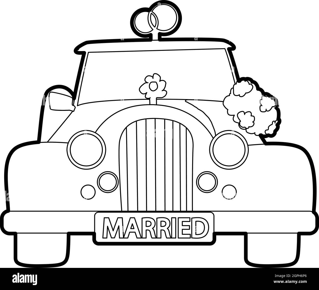 Wedding car icon, outline style Stock Vector Image & Art - Alamy