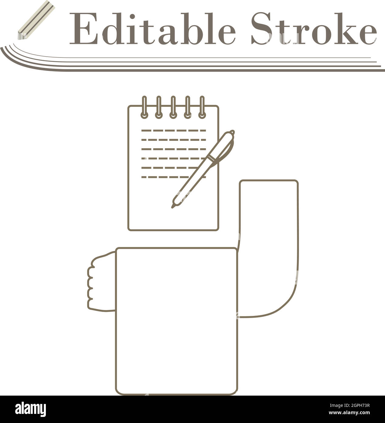 Waiter Take Oder Icon Stock Vector