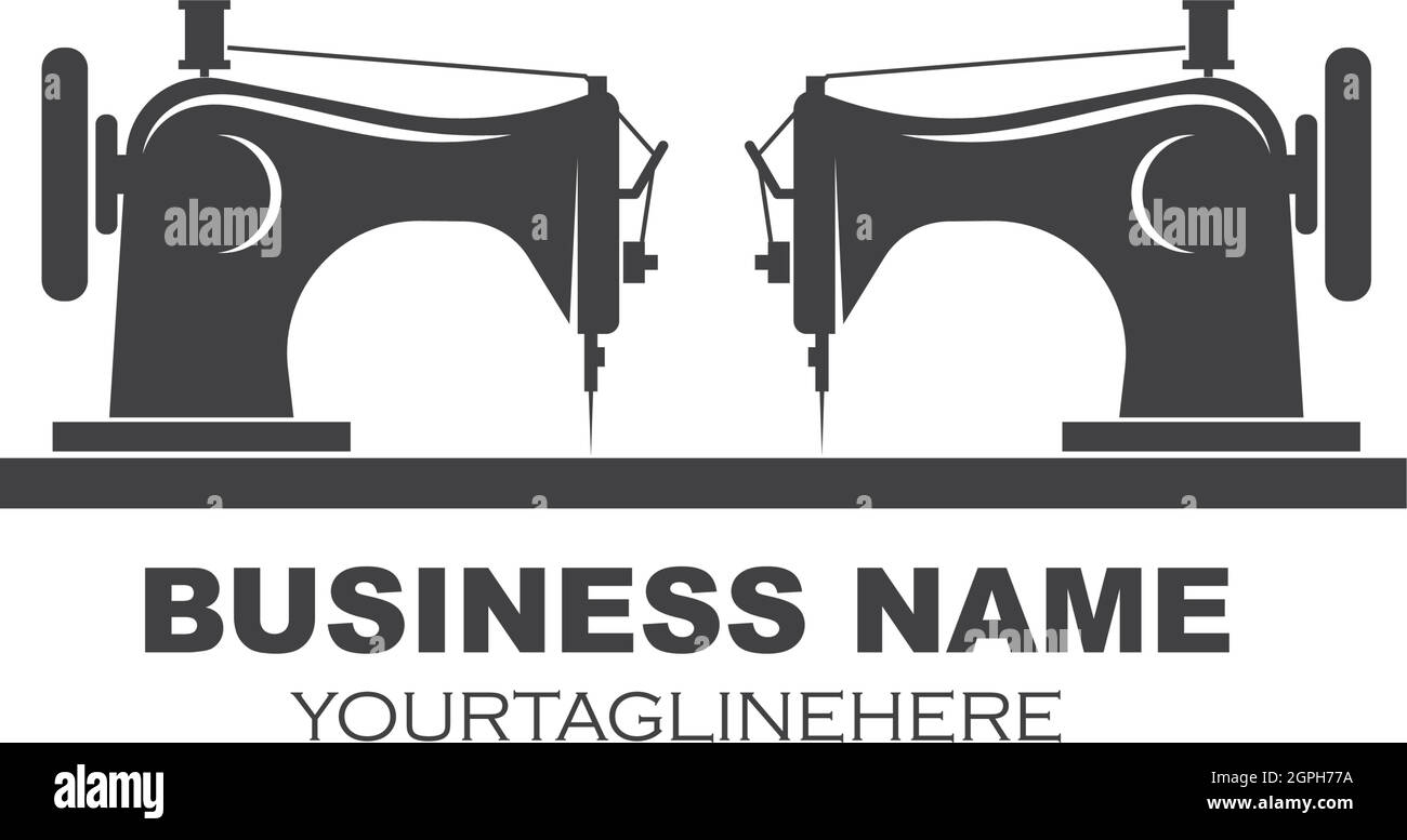 sewing machine icon logo vector Stock Vector Image & Art Alamy