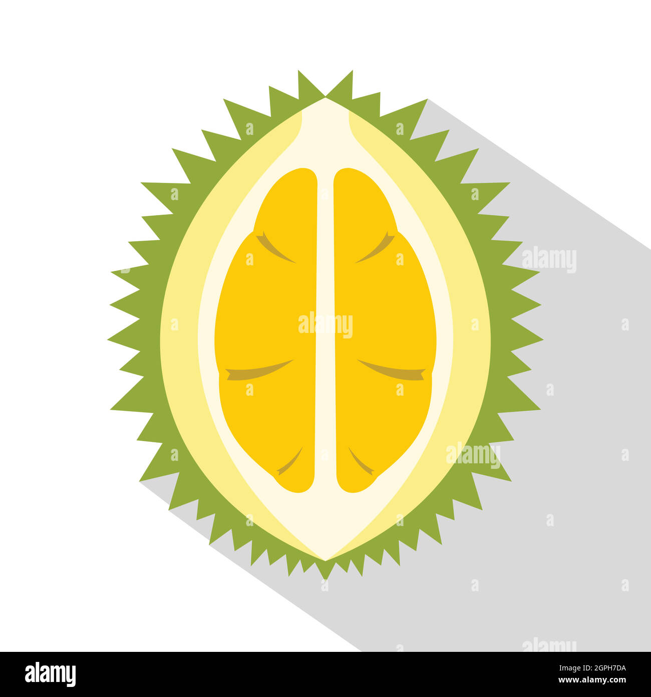 Durian icon, flat style Stock Vector