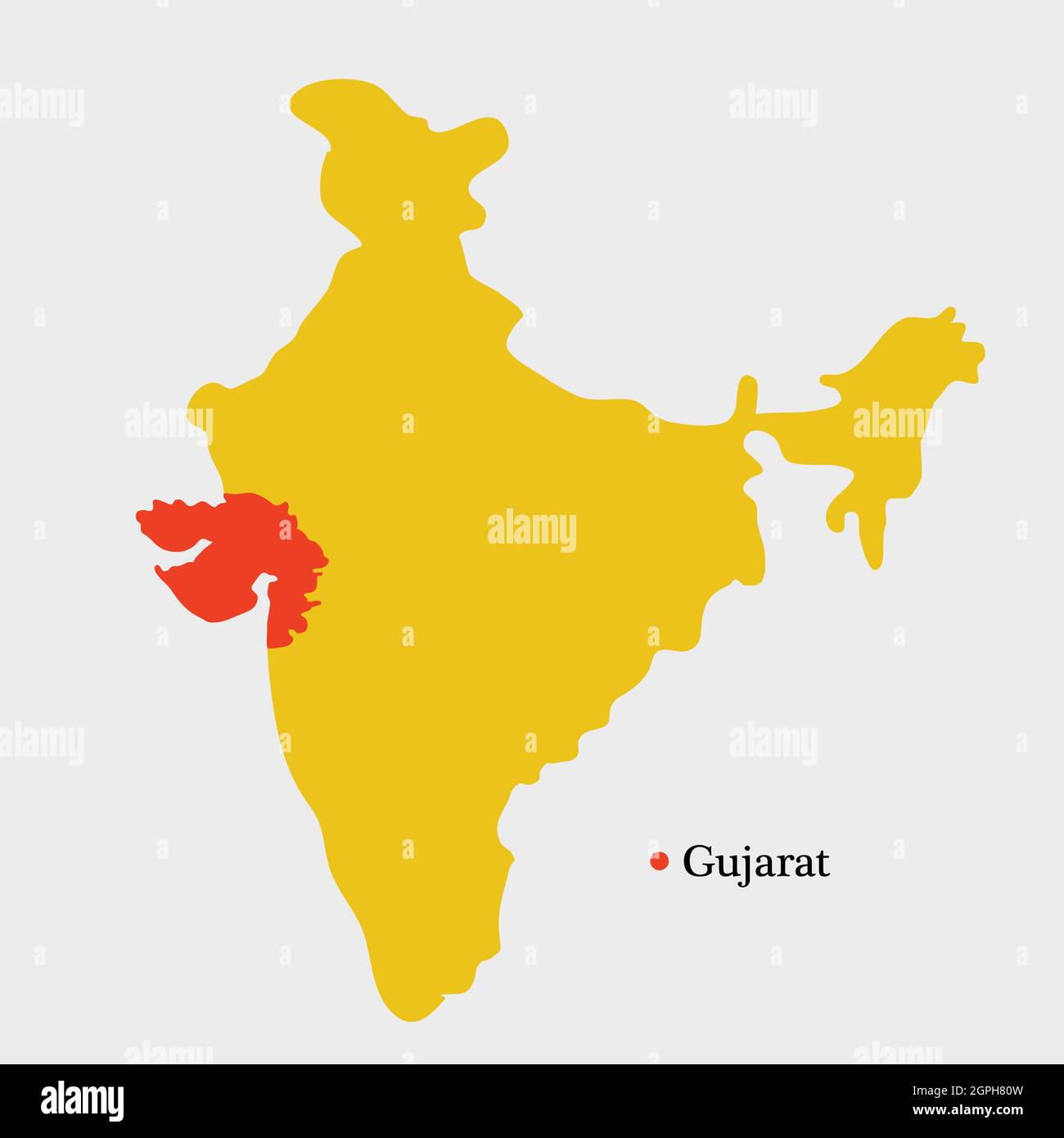 Gujarat map Stock Vector Images - Alamy