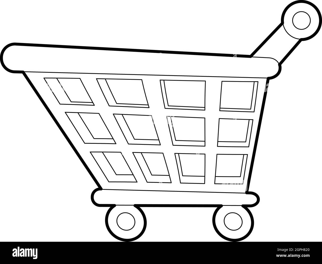 Shopping cart icon, outline style Stock Vector Image & Art - Alamy