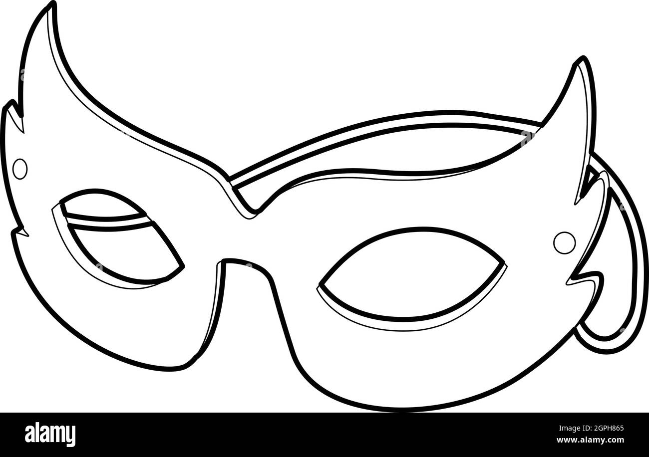Mask icon, outline style Stock Vector Image & Art - Alamy