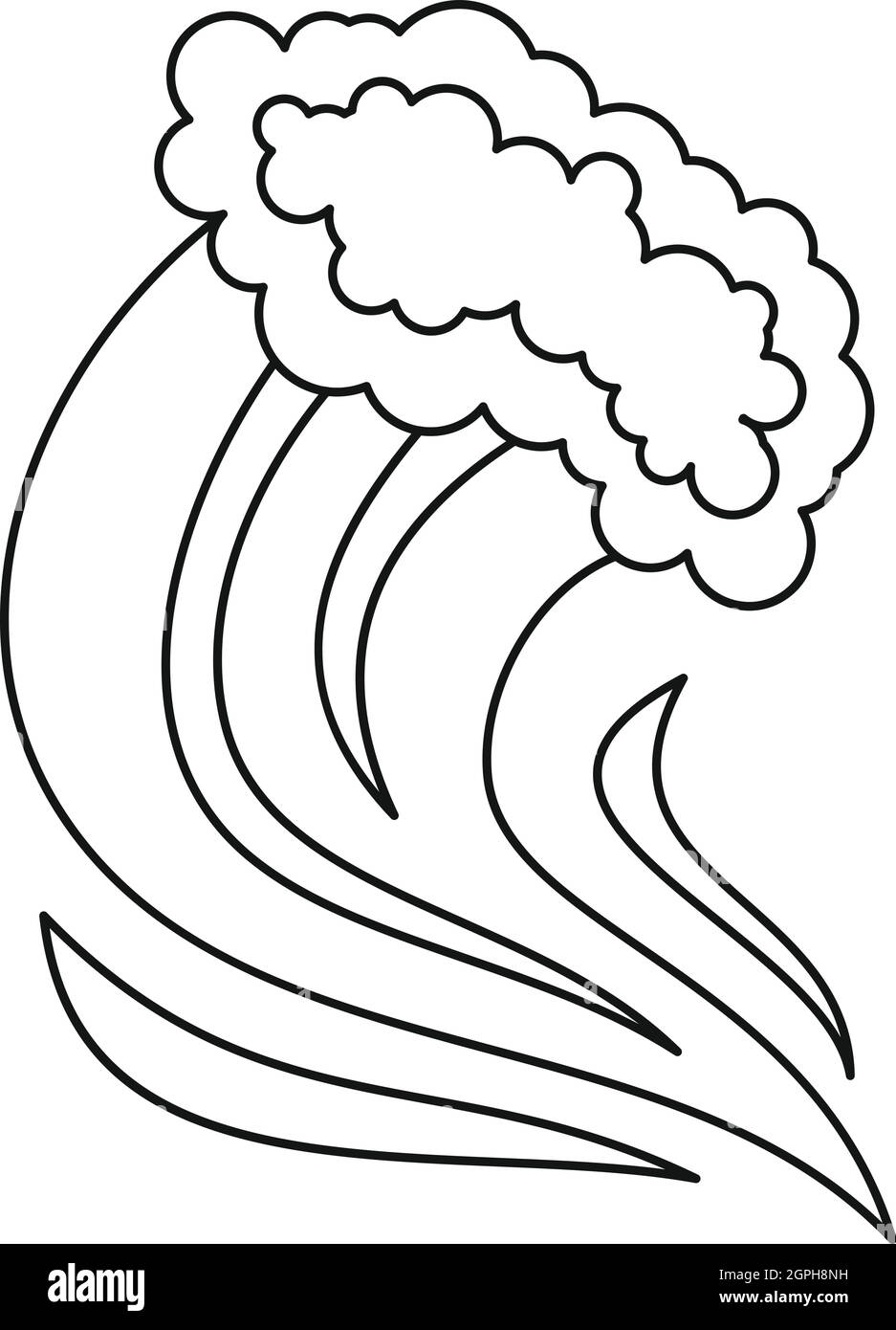Foamy splash icon, outline style Stock Vector Image & Art - Alamy