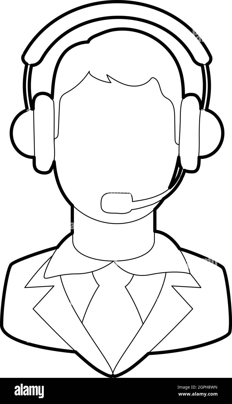 Operator icon, outline style Stock Vector Image & Art - Alamy