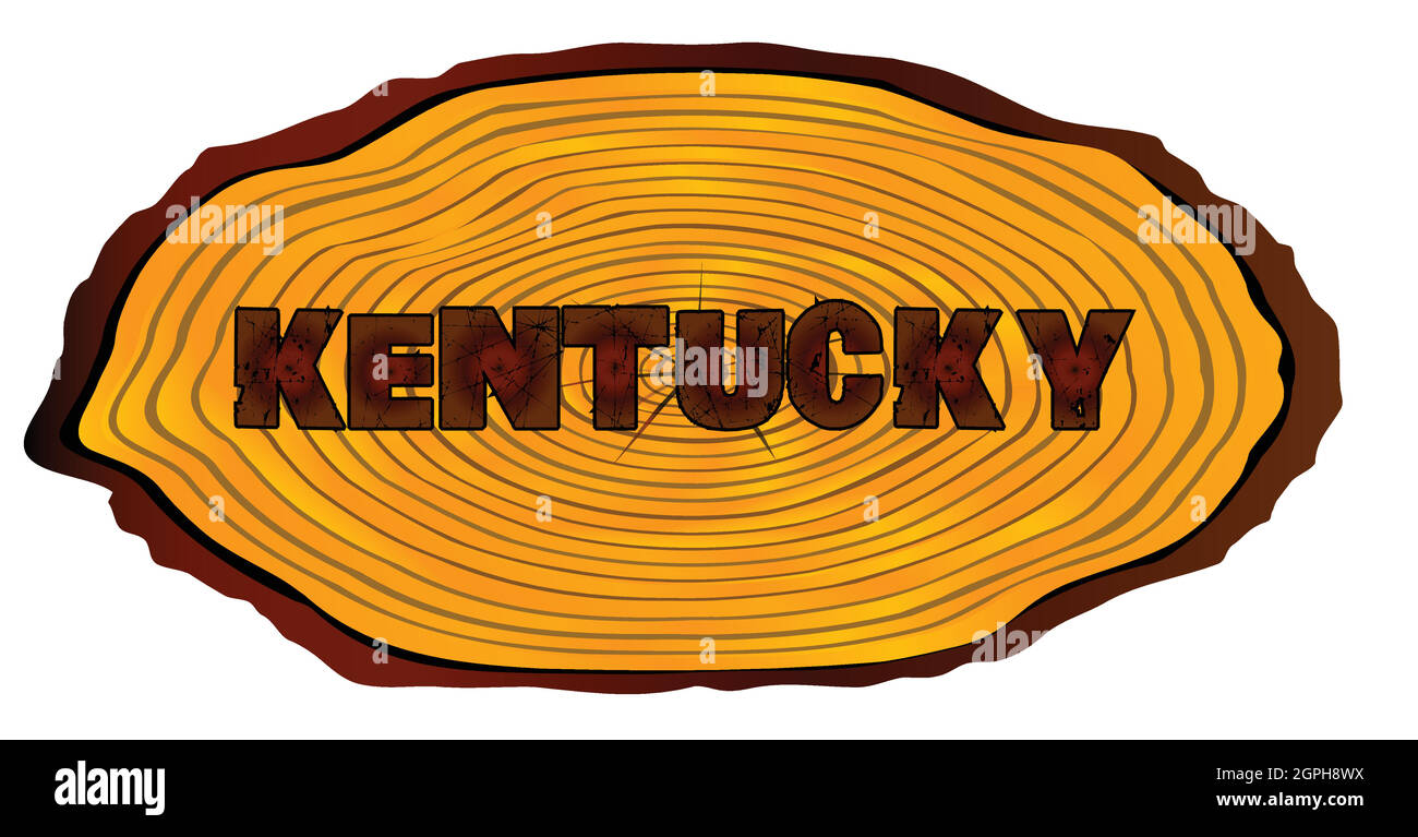 Kentucky Log Sign Stock Vector Image & Art - Alamy