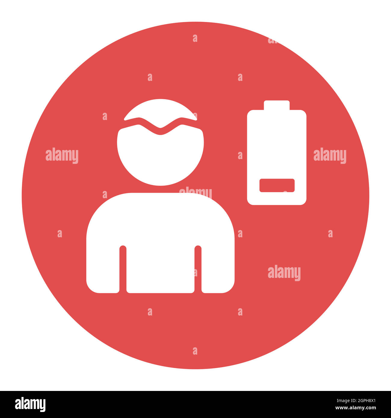 Novel Coronavirus symptoms weakness vector white glyph icon Stock Vector