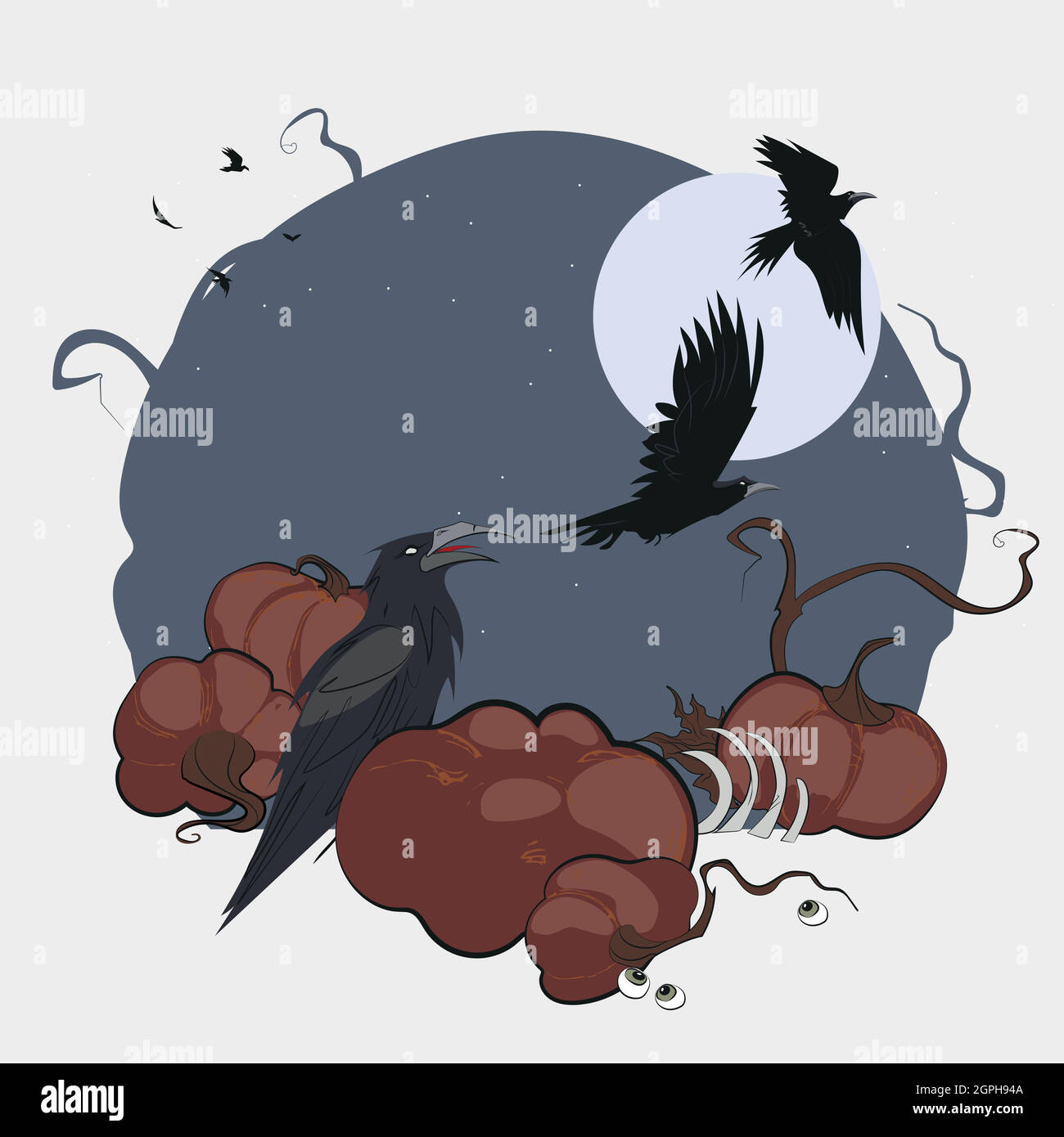 Vector Halloween cover website with space for text Stock Vector