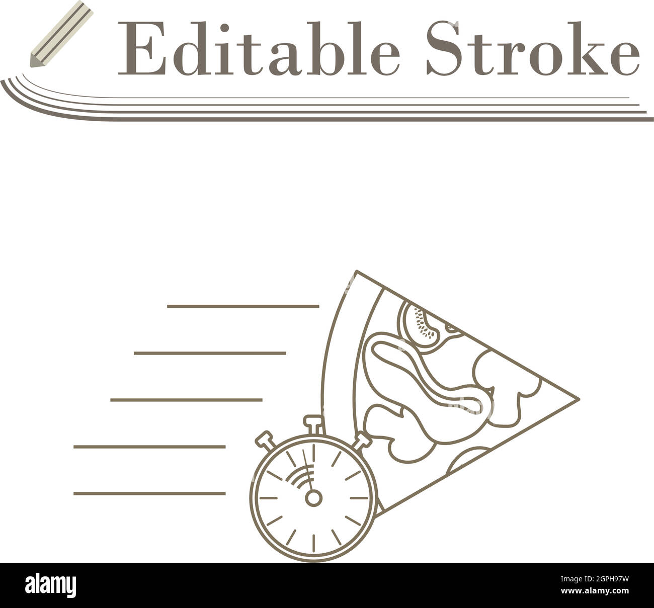 Pizza Delivery Icon Stock Vector