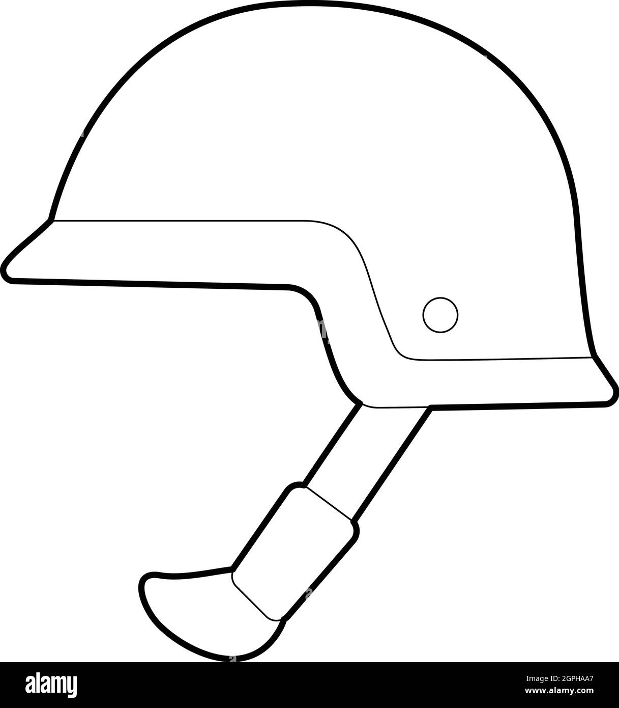 Soldier helmet icon, outline style Stock Vector