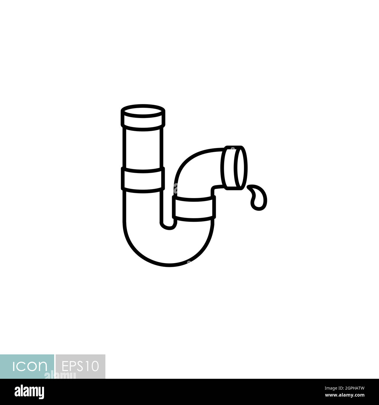 Plumbing pipes vector flat icon Stock Vector