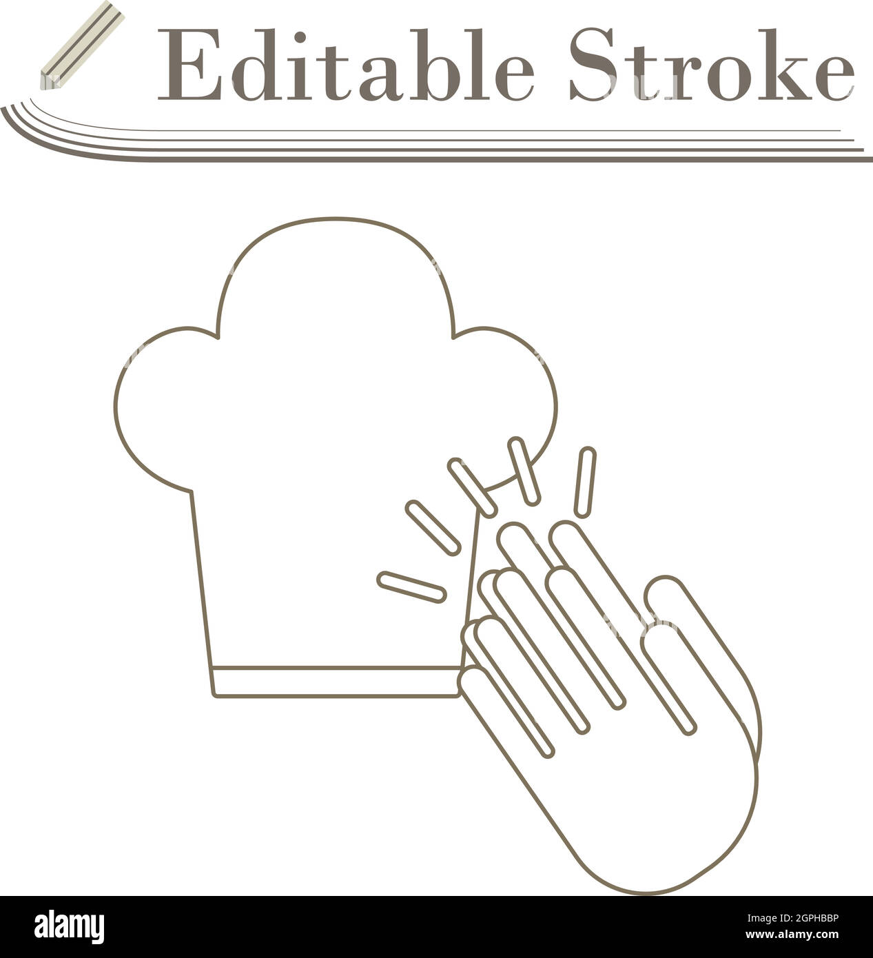 Clapping Palms To Toque Icon Stock Vector