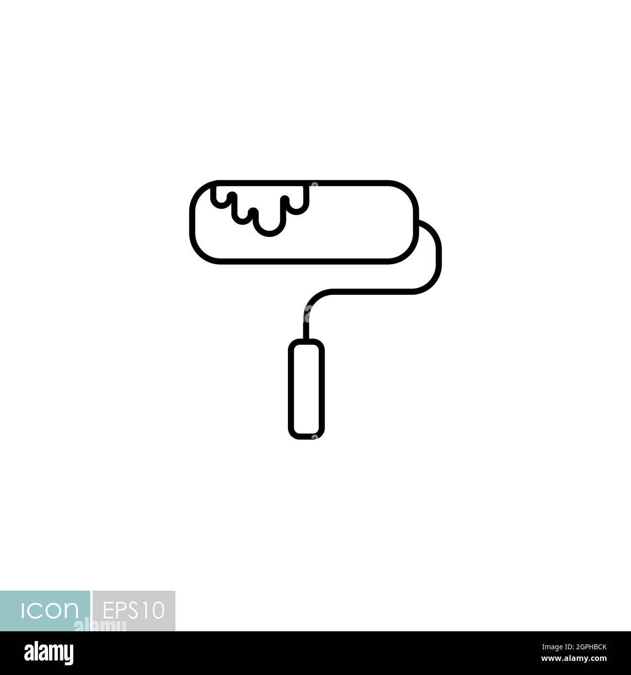 Paint Roller vector flat icon Stock Vector