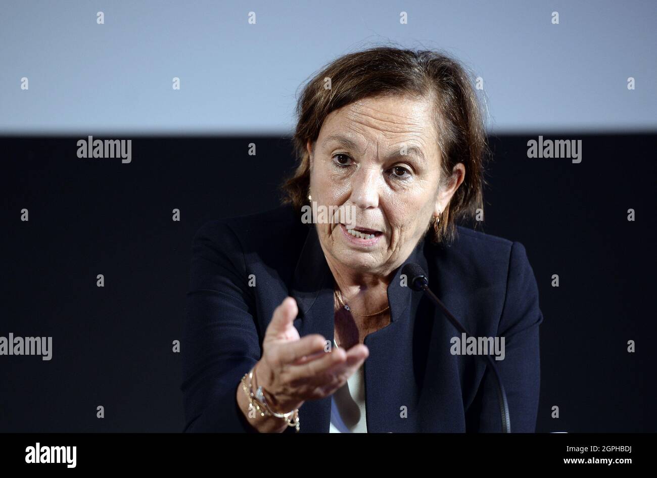 Rome, Italy. 29th Sep, 2021. Rome 29/09/2021 The Minister of the Interior Luciana Lamorgese at the Festival of the Cities organized by ALI (Italian Local Autonomies) Credit: Independent Photo Agency/Alamy Live News Stock Photo